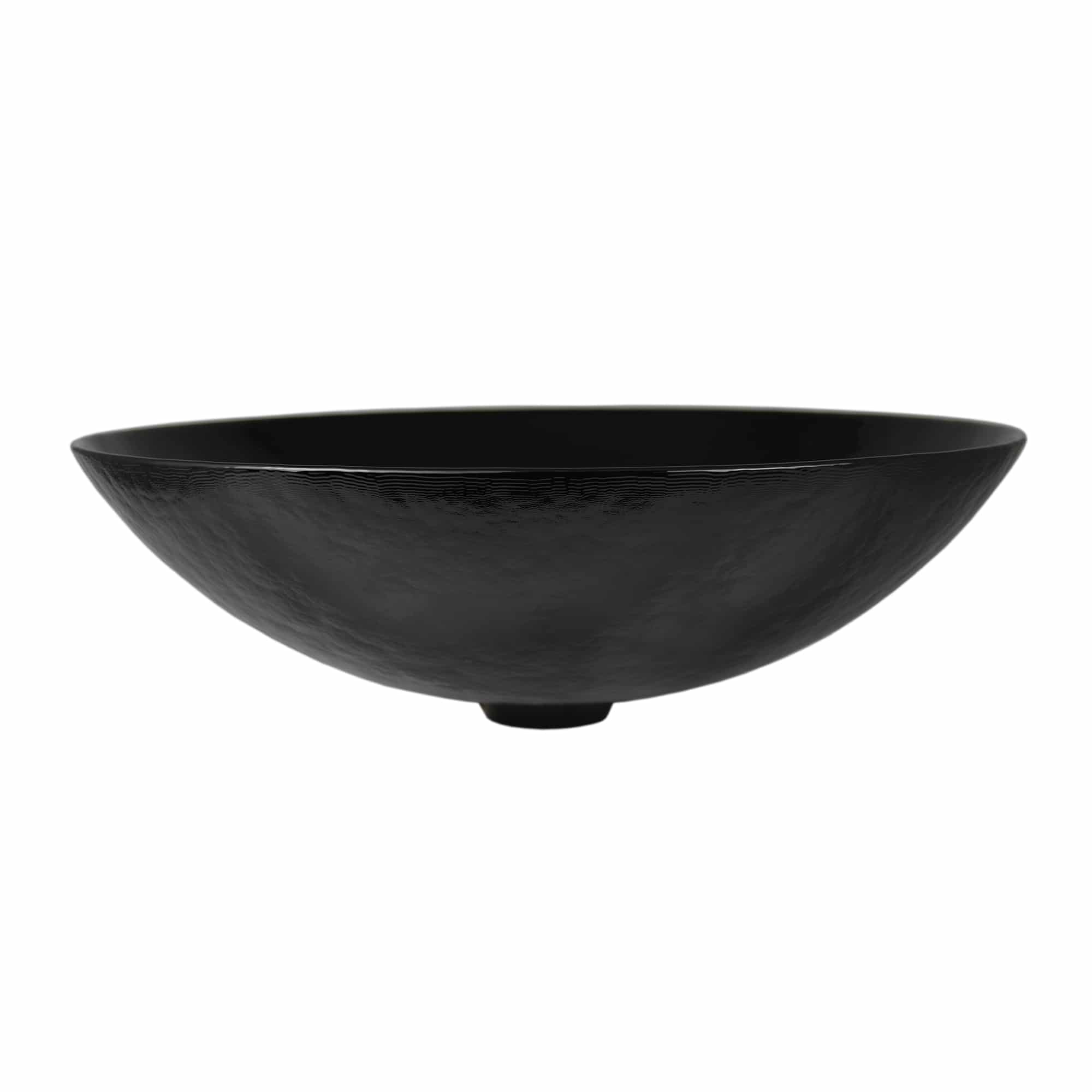 Native Trails Murano 16" Round Glass Vessel Bathroom Sink, Abyss, MG1717-AS