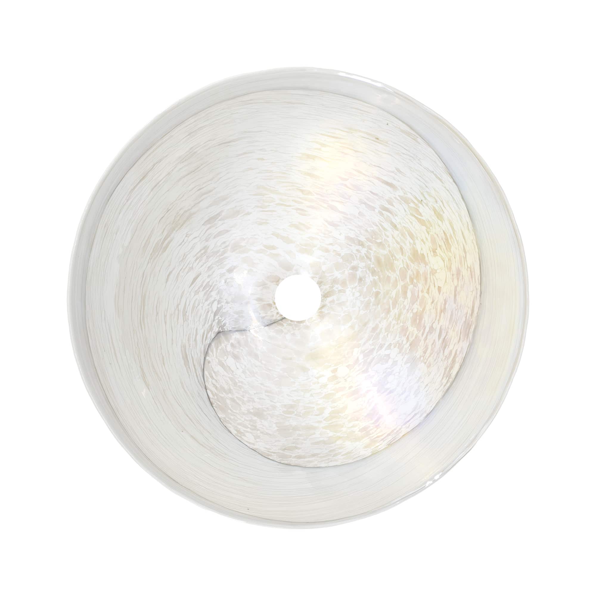 Native Trails Murano 16" Round Glass Vessel Bathroom Sink, Beachcomber, MG1717-BR