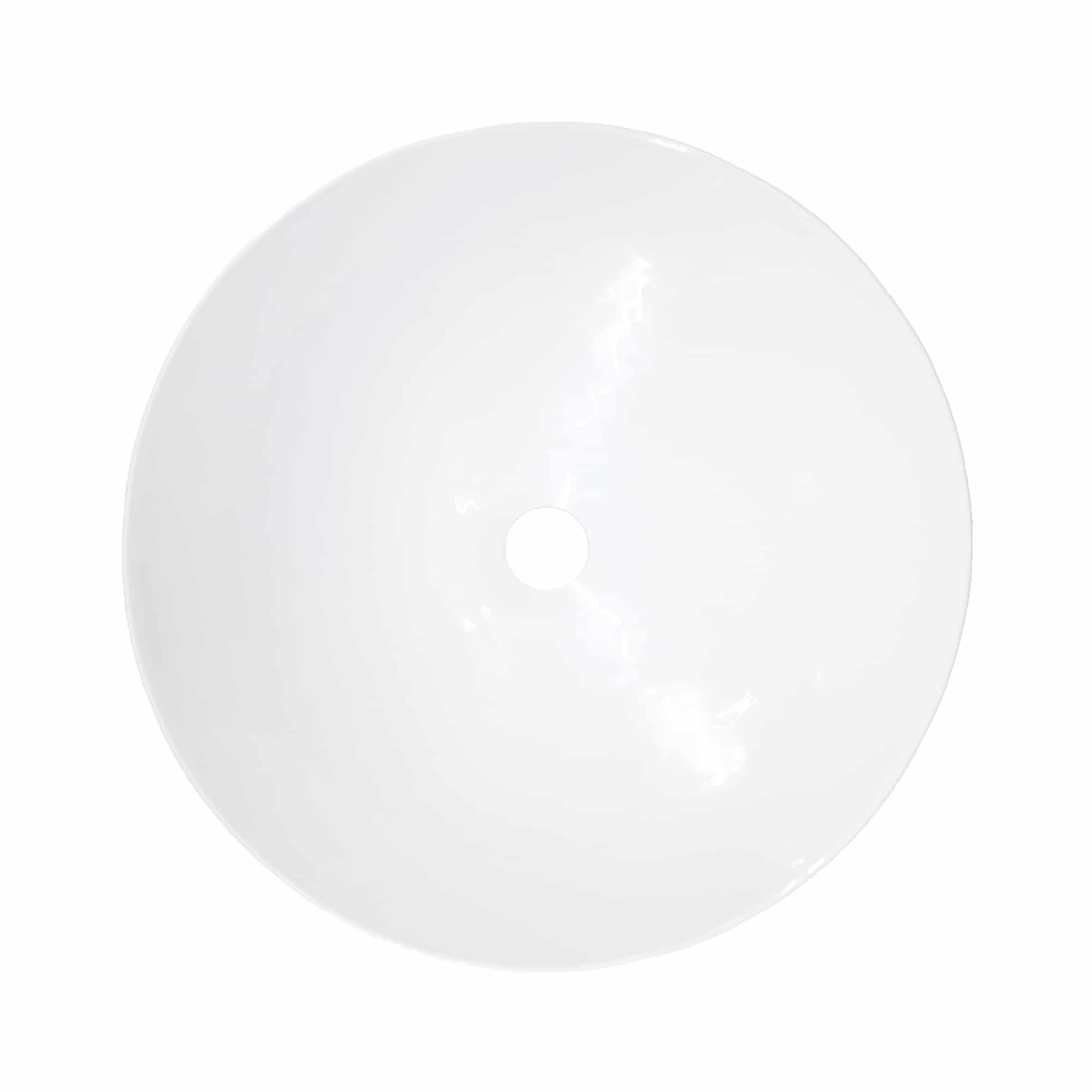 Native Trails Murano 16" Round Glass Vessel Bathroom Sink, Bianco, MG1717-BO