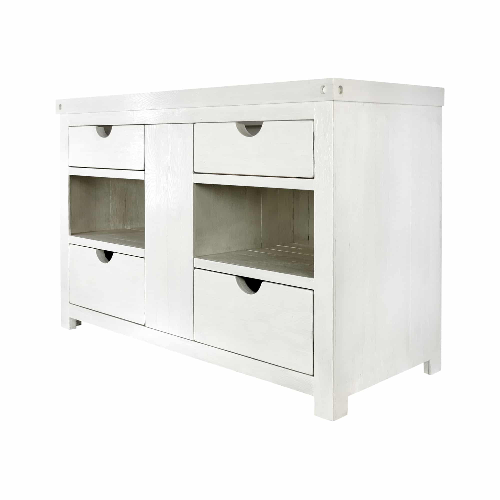 Native Trails 48" Rustic Freestanding Vanity Base in Blanc, Reclaimed Oak Wood, Vintner's Collection, VNW480