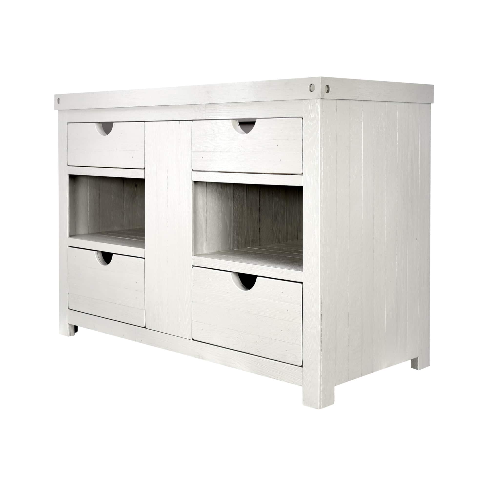 Native Trails 48" Rustic Freestanding Vanity Base in Grigio, Reclaimed Oak Wood, Vintner's Collection, VNW487