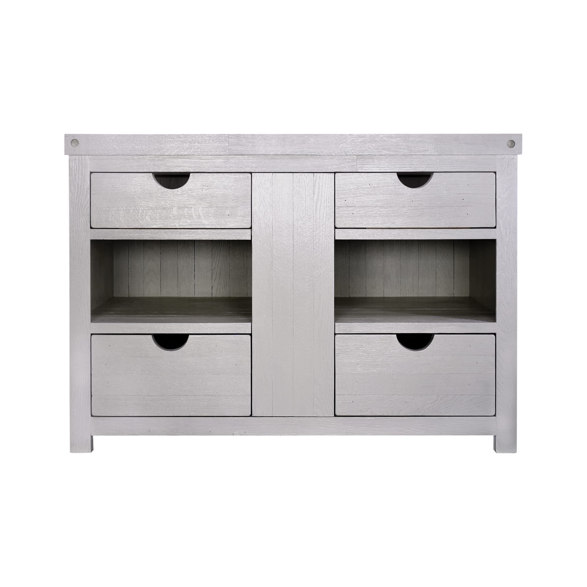 Native Trails 48" Rustic Freestanding Vanity Base in Grigio, Reclaimed Oak Wood, Vintner's Collection, VNW487