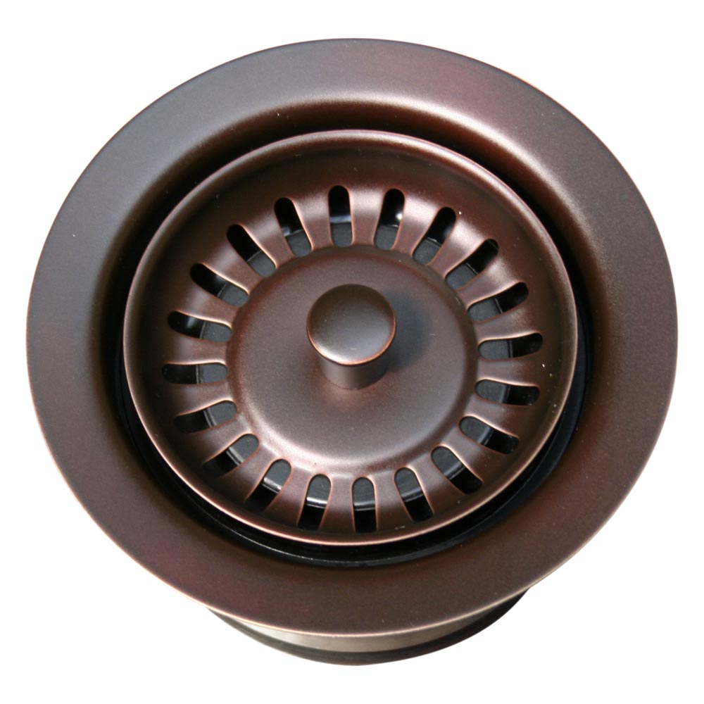 Whitehaus 3 1/2" Waste Disposer Trim with Basket Strainer, Mahogany Bronze, WH200-MB - The Sink Boutique