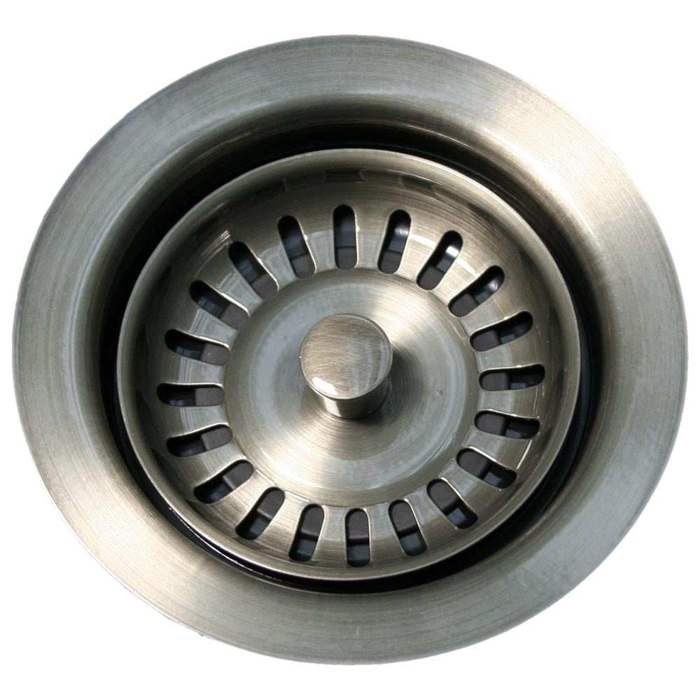 Whitehaus 3 1/2" Waste Disposer Trim with Basket Strainer, Pewter, WH200-P - The Sink Boutique