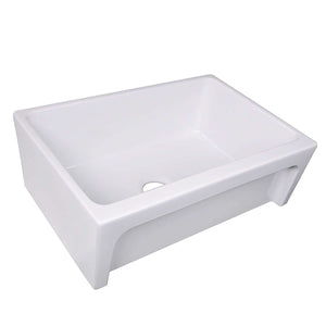 Alternate Image for Nantucket Sinks Cape 30" Fireclay Farmhouse Sink, White, WH3018FCL