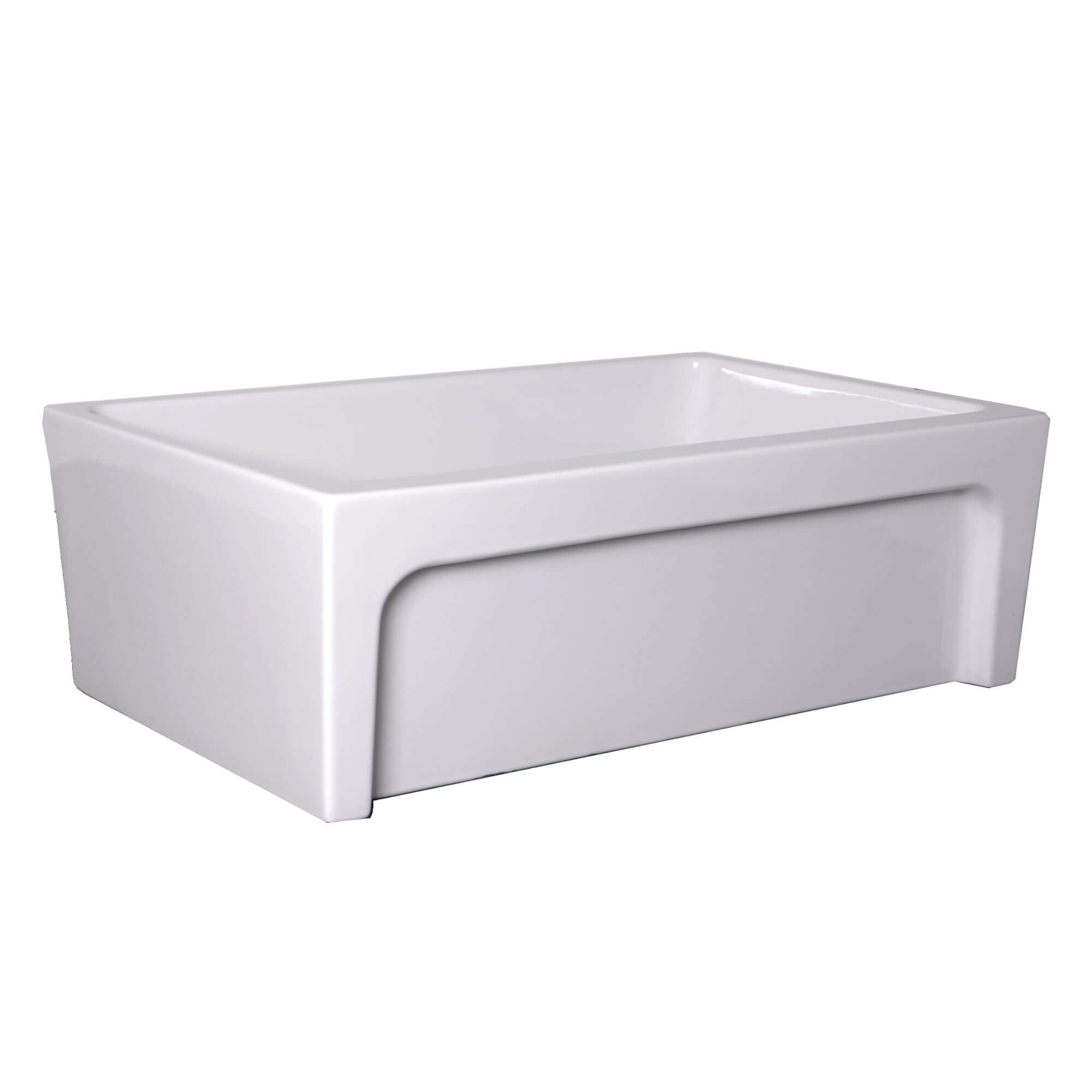 Nantucket Sinks Cape 30" Fireclay Farmhouse Sink, White, WH3018FCL