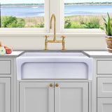 Nantucket Sinks Cape 30" Fireclay Farmhouse Sink, White, WH3018FCL