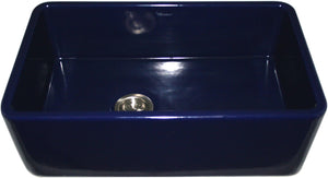 Alternate Image for Whitehaus 30" Fireclay Farmhouse Apron Sink, Blue, WH3018