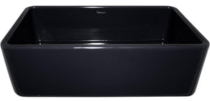 Alternate Image for Whitehaus 36" Fireclay Single Bowl Farmhouse Apron Sink, Black, WH3618