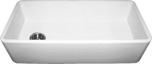 Alternate Image for Whitehaus 36" Fireclay Offset Drain Farmhouse Apron Sink, White, WH3618