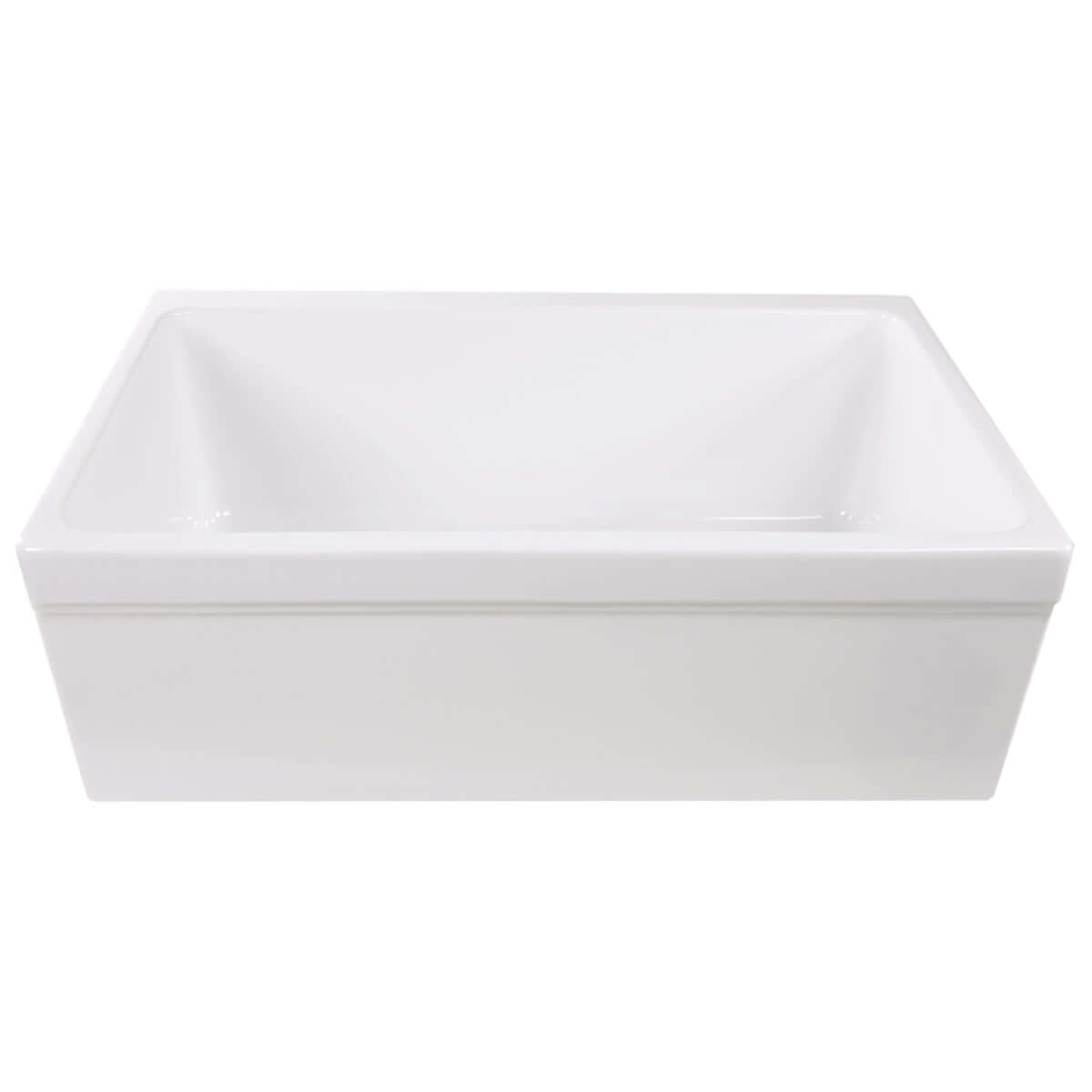 Nantucket Sinks Cape 30" Fireclay Farmhouse Sink, White, WHFCDL30