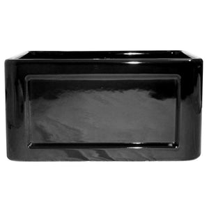 Alternate Image for Whitehaus 20" Fireclay Single Bowl Farmhouse Apron Sink, Reversible, Black, WHFLCON2018