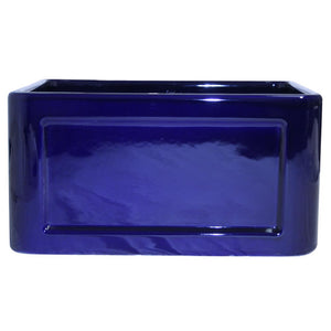 Alternate Image for Whitehaus 20" Reversible Fireclay Farmhouse Apron Sink, Blue, WHFLCON2018