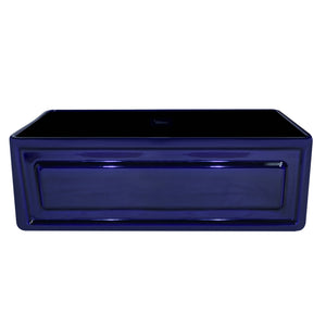 Alternate Image for Whitehaus 30" Fireclay Single Bowl Farmhouse Apron Sink, Reversible, Blue, WHFLRPL3018