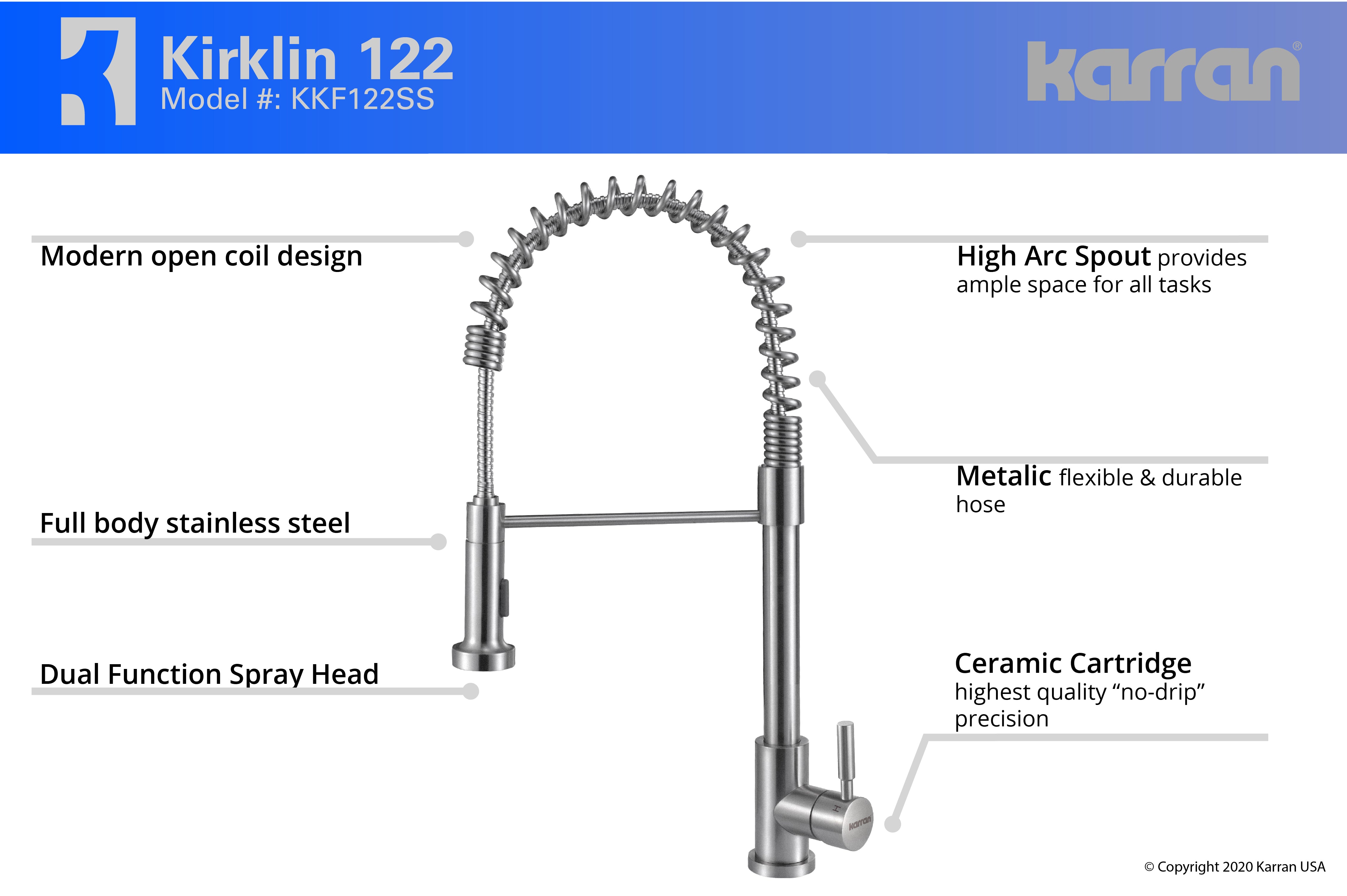 Karran 32" Undermount Stainless Steel Workstation Kitchen Sink with Faucet and Accessories, 16 Gauge, WS-37-PK2