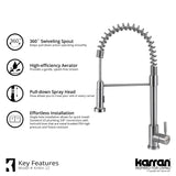 Karran 32" Undermount Stainless Steel Workstation Kitchen Sink with Faucet and Accessories, 60/40 Double Bowl, 16 Gauge, WS-40-PK2