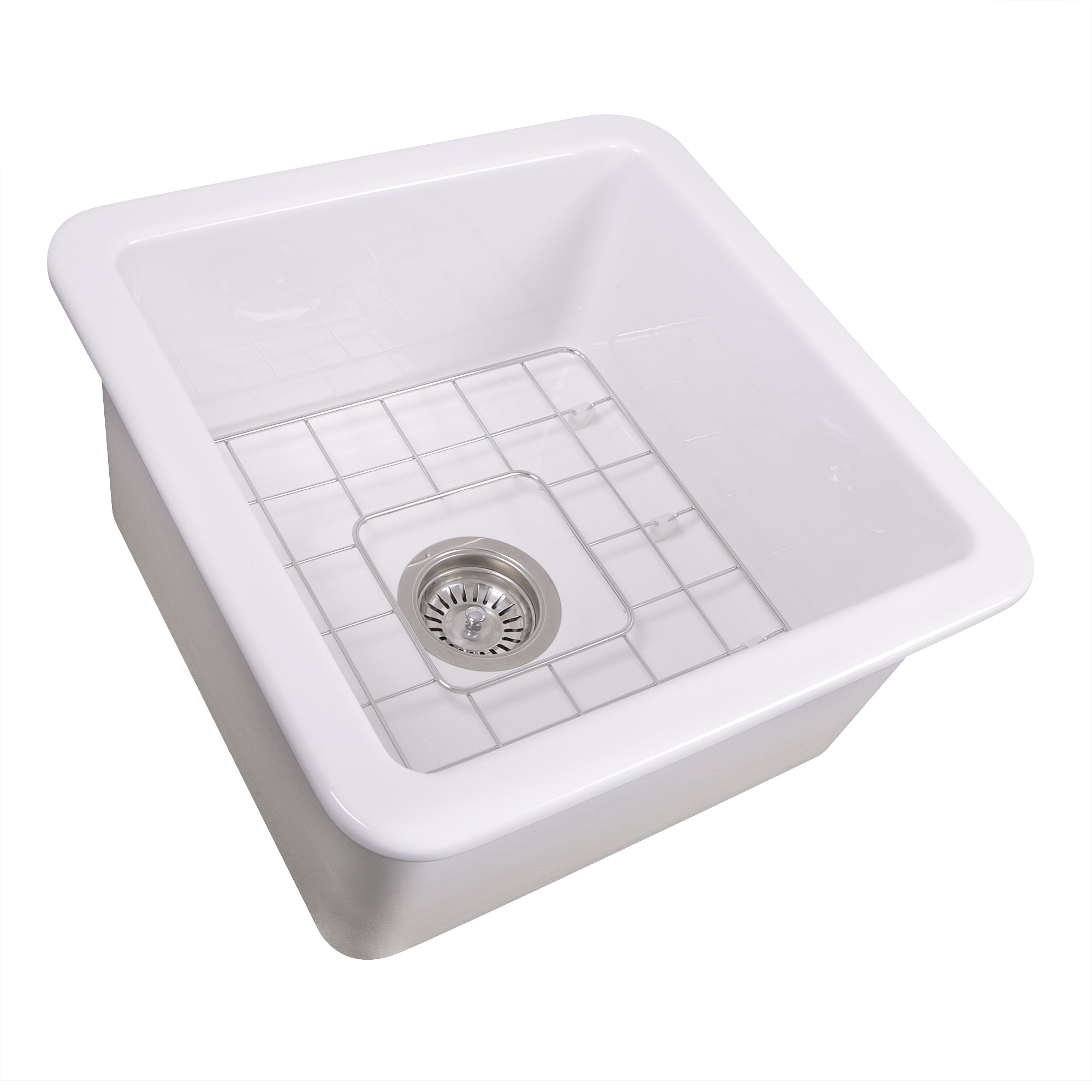 Nantucket Sinks Cape 18" Fireclay Kitchen Sink, White, Wellfleet-1818W - The Sink Boutique