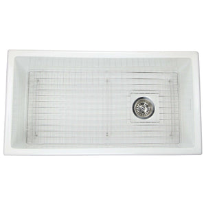 Alternate Image for Nantucket Sinks Cape 34" Dual Mount Fireclay Kitchen Sink with Accessories, White, Wellfleet-3419W
