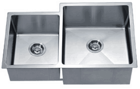 Dawn 33" Stainless Steel Undermount 40/60 Double Bowl Kitchen Sink, XSR311816L