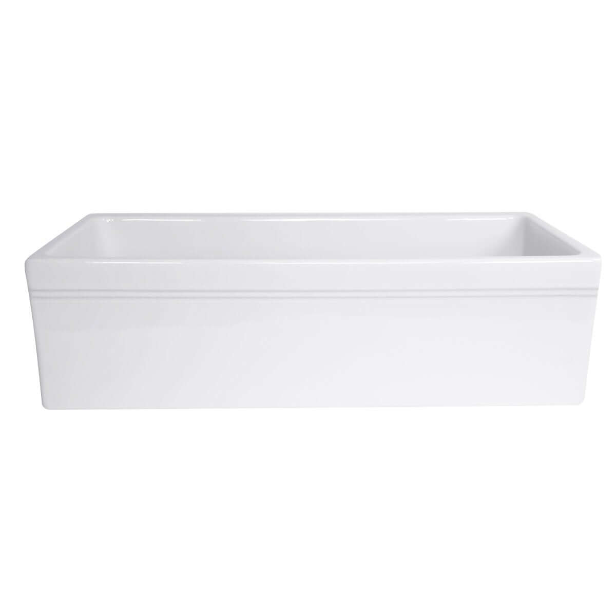 Nantucket Sinks 36" Fireclay Farmhouse Sink, White, Cape Collection, Yarmouth-36W
