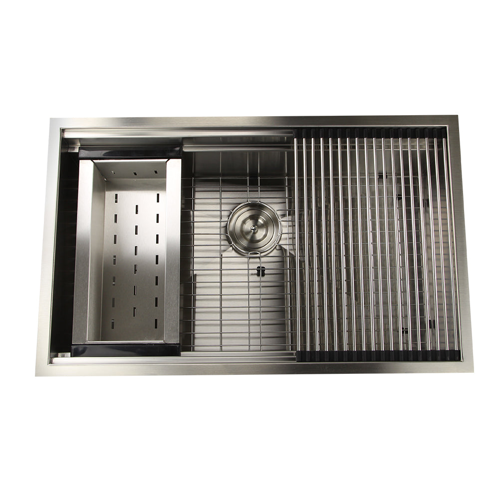 Nantucket Sinks Pro Series 32" Stainless Steel Kitchen Sink, ZR-PS-3220-16