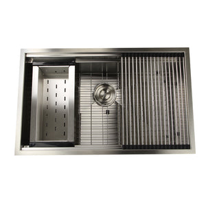 Alternate Image for Nantucket Sinks Pro Series 32" Stainless Steel Kitchen Sink, 16 Gauge, ZR-PS-3220-16