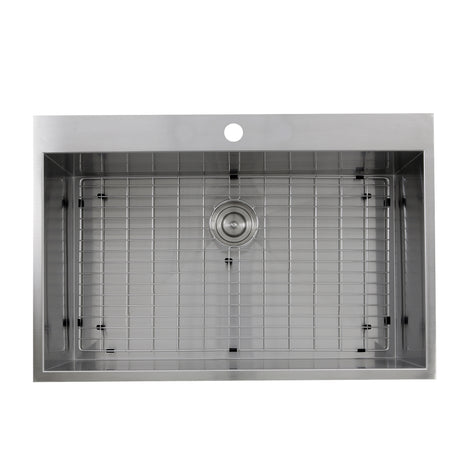 Alternate Image for Nantucket Sinks Pro Series 33" Stainless Steel Kitchen Sink, 16 Gauge, ZR3322-S-16