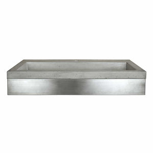 Alternate Image for Native Trails 36" Zaca Vanity Base with NativeStone Trough Sink in Ash, VNS36S-NSL3619-A