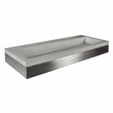 Native Trails 48" Zaca Rectangle Vanity Base with NativeStone Trough Sink in Ash, VNS48S-NSL4819-A
