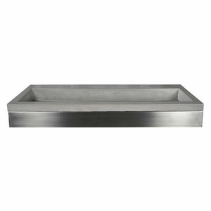 Alternate Image for Native Trails 48" Zaca Rectangle Vanity Base with NativeStone Trough Sink in Ash, VNS48S-NSL4819-A
