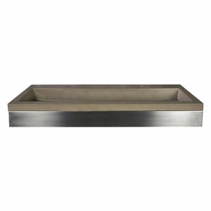 Alternate Image for Native Trails 48" Zaca Rectangle Vanity Base with NativeStone Trough Sink in Earth, VNS48S-NSL4819-E