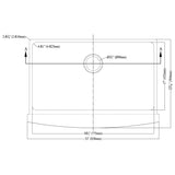 Dawn Undermount Single Bowl with Curved Apron Front Sink DAF3320C Spec 1