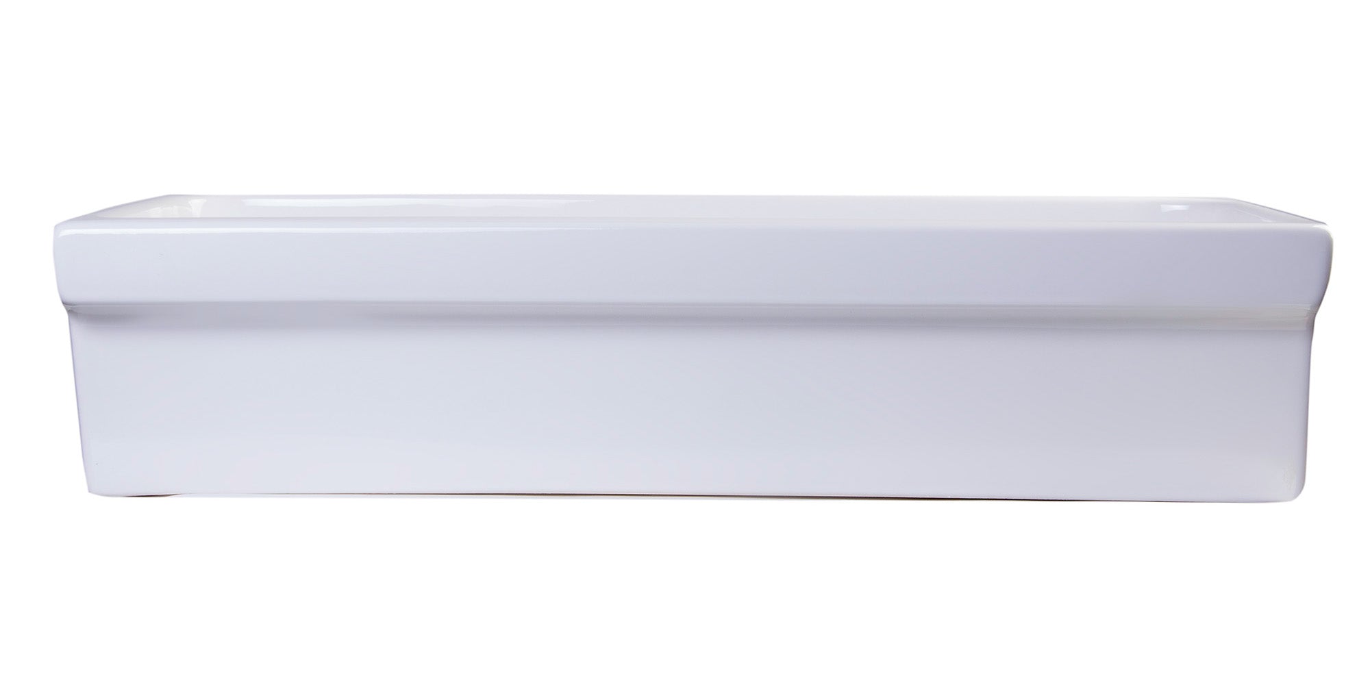 ALFI 36" White Above Mount Fireclay Bath Trough Sink, AB36TR