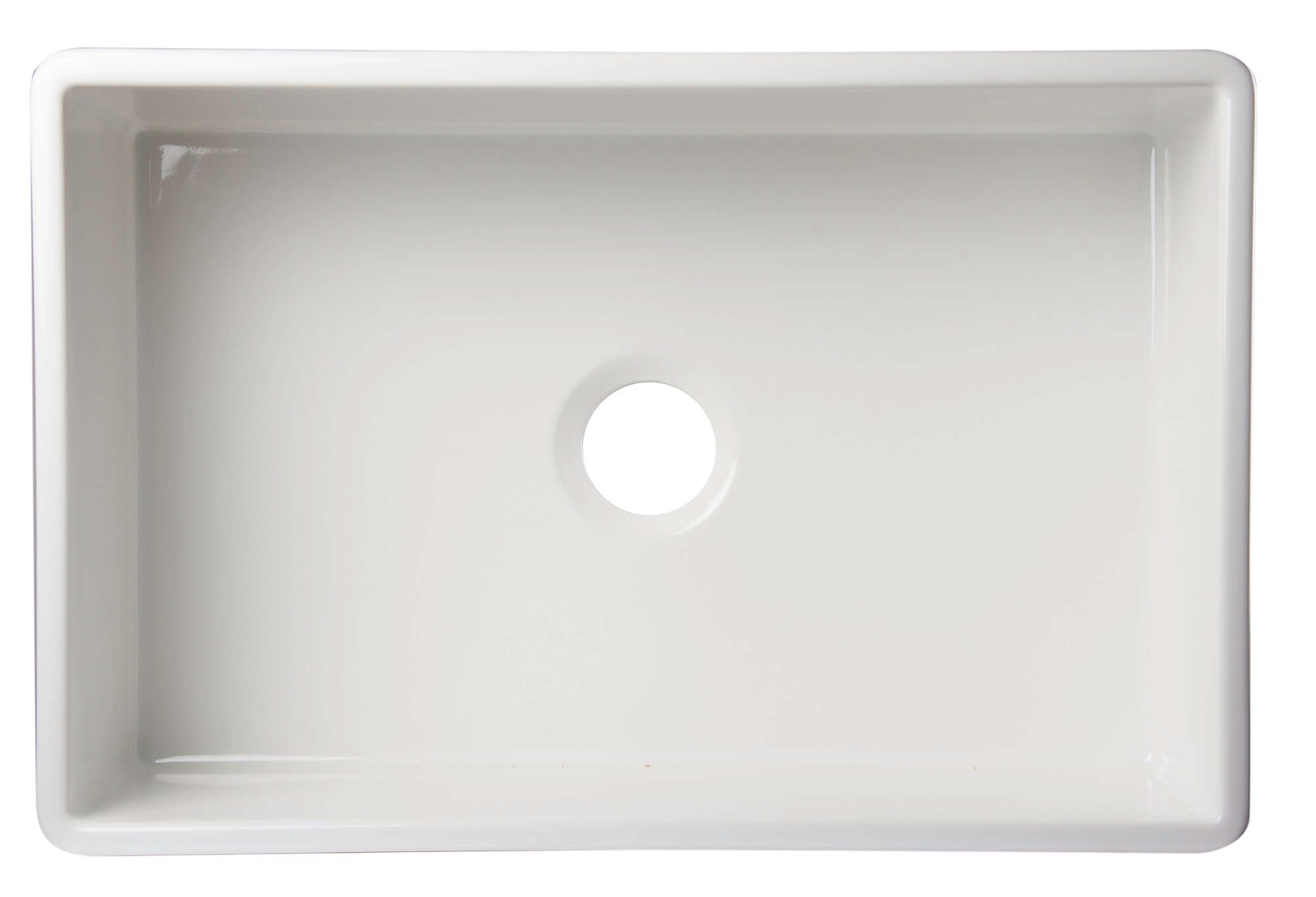 ALFI 30" Contemporary Smooth Fireclay Farmhouse Apron Sink, White, AB510-W