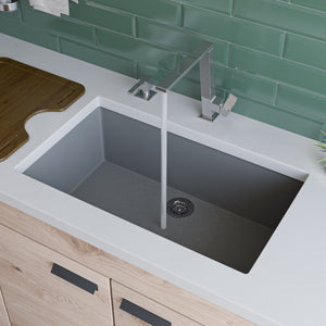 Alternate Image for ALFI brand AB3020UM-T Titanium 30" Undermount Single Bowl Granite Composite Kitchen Sink