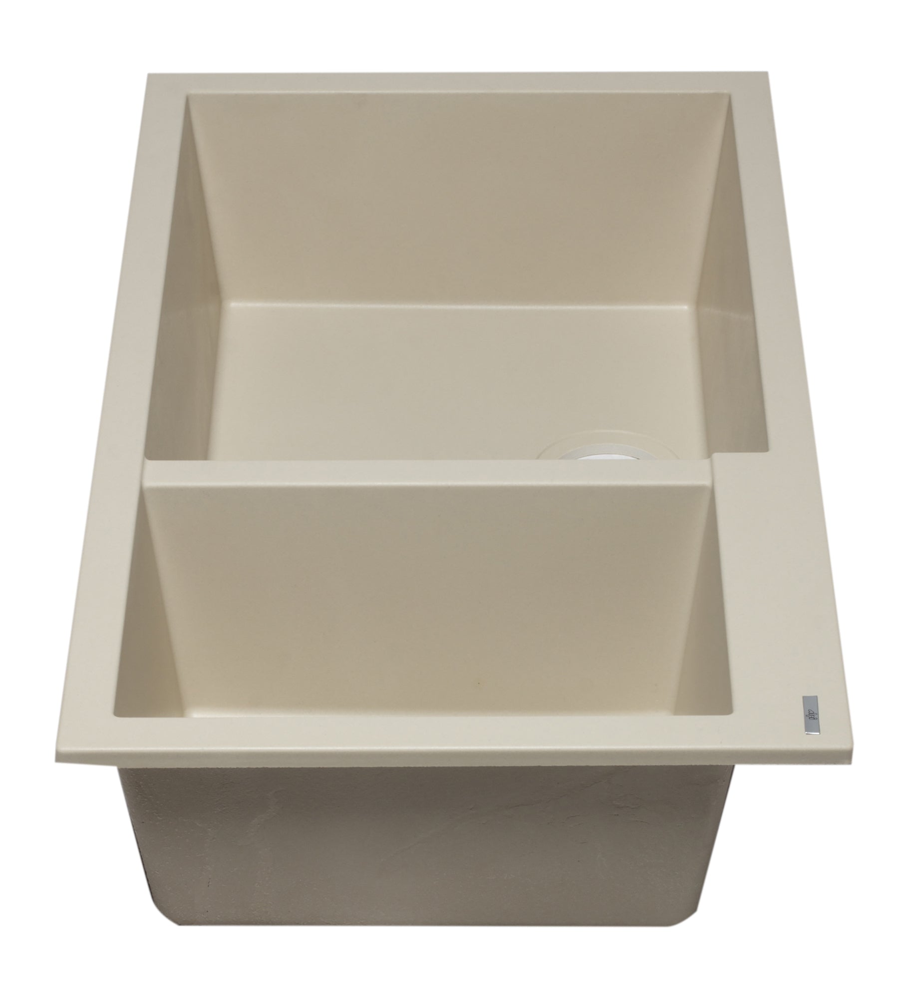 Alternate Image for ALFI Biscuit 34" Double Bowl Undermount Granite Composite Kitchen Sink, AB3319UM-B