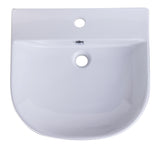 ALFI 20" White D-Bowl Porcelain Wall Mounted Bath Sink, AB110 - The Sink Boutique