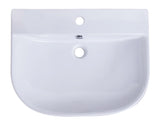 ALFI 24" White D-Bowl Porcelain Wall Mounted Bath Sink, AB111 - The Sink Boutique