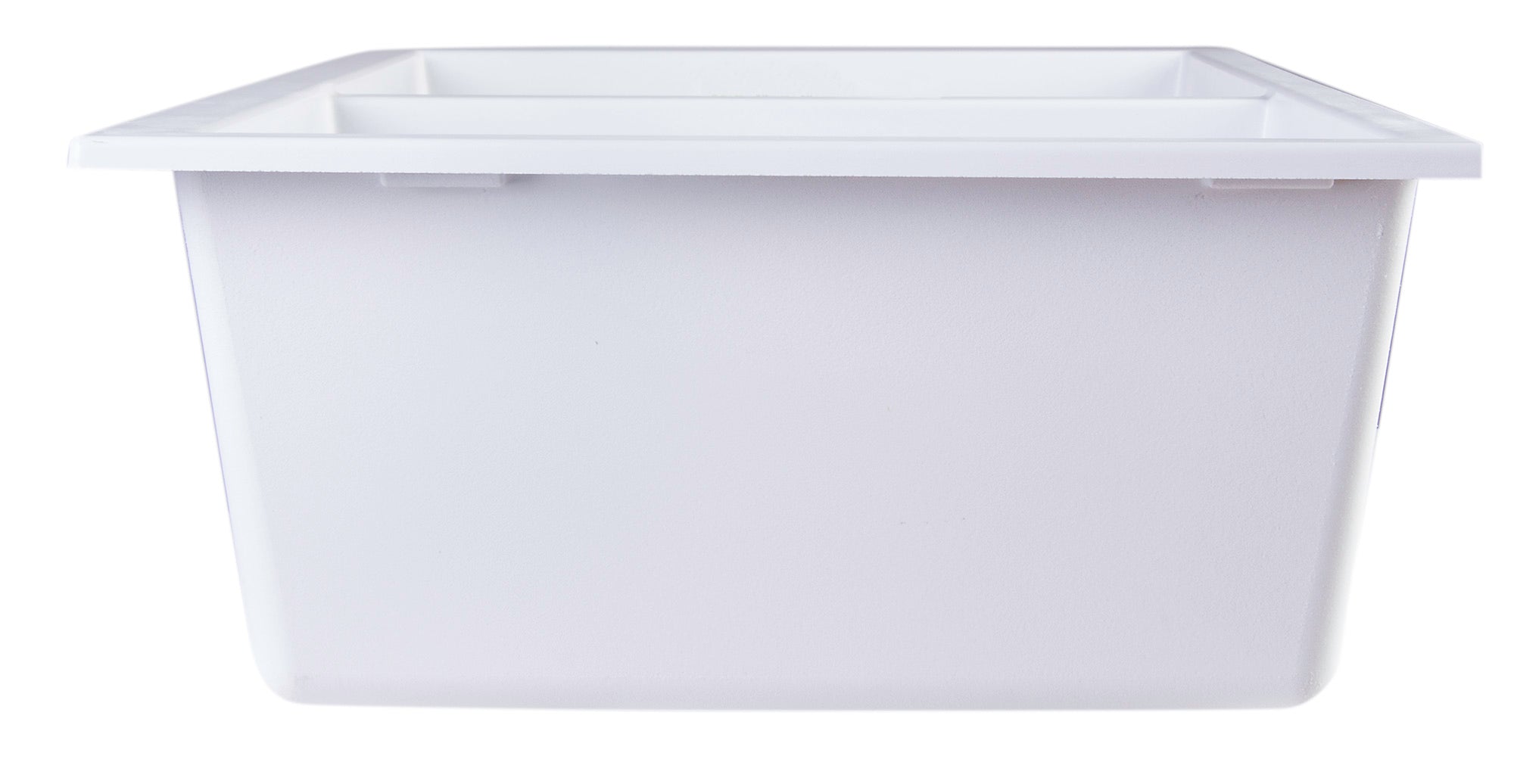 ALFI White 34" Undermount Double Bowl Granite Composite Kitchen Sink, AB3420UM-W
