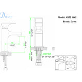 Dawn 6" 1.2 GPM Bathroom Faucet, Brushed Nickel, AB52 1662BN - The Sink Boutique