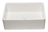 ALFI brand AB3020SB-W 30 inch White Reversible Single Fireclay Farmhouse Kitchen Sink Angled Top