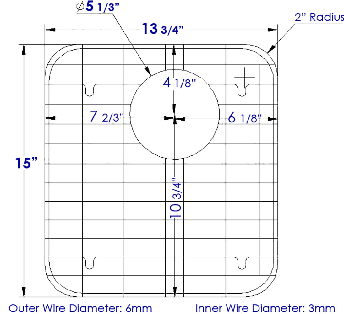ALFI Left Side Stainless Steel Sink Grid, GR512L