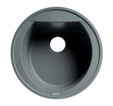 ALFI brand AB2020DI-T Titanium 20" Drop-In Round Granite Composite Kitchen Prep Sink