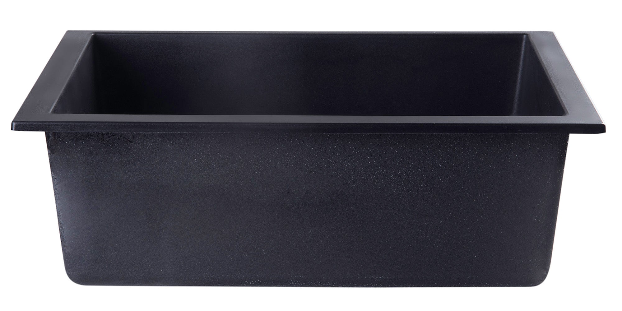 ALFI Black 24" Undermount Single Bowl Granite Composite Kitchen Sink, AB2420UM-BLA