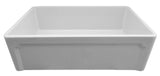 ALFI brand AB3020SB-W 30 inch White Reversible Single Fireclay Farmhouse Kitchen Sink Angled Front Design