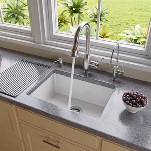 Alternate Image for ALFI brand AB2317 23" White Fireclay Undermount Kitchen Sink