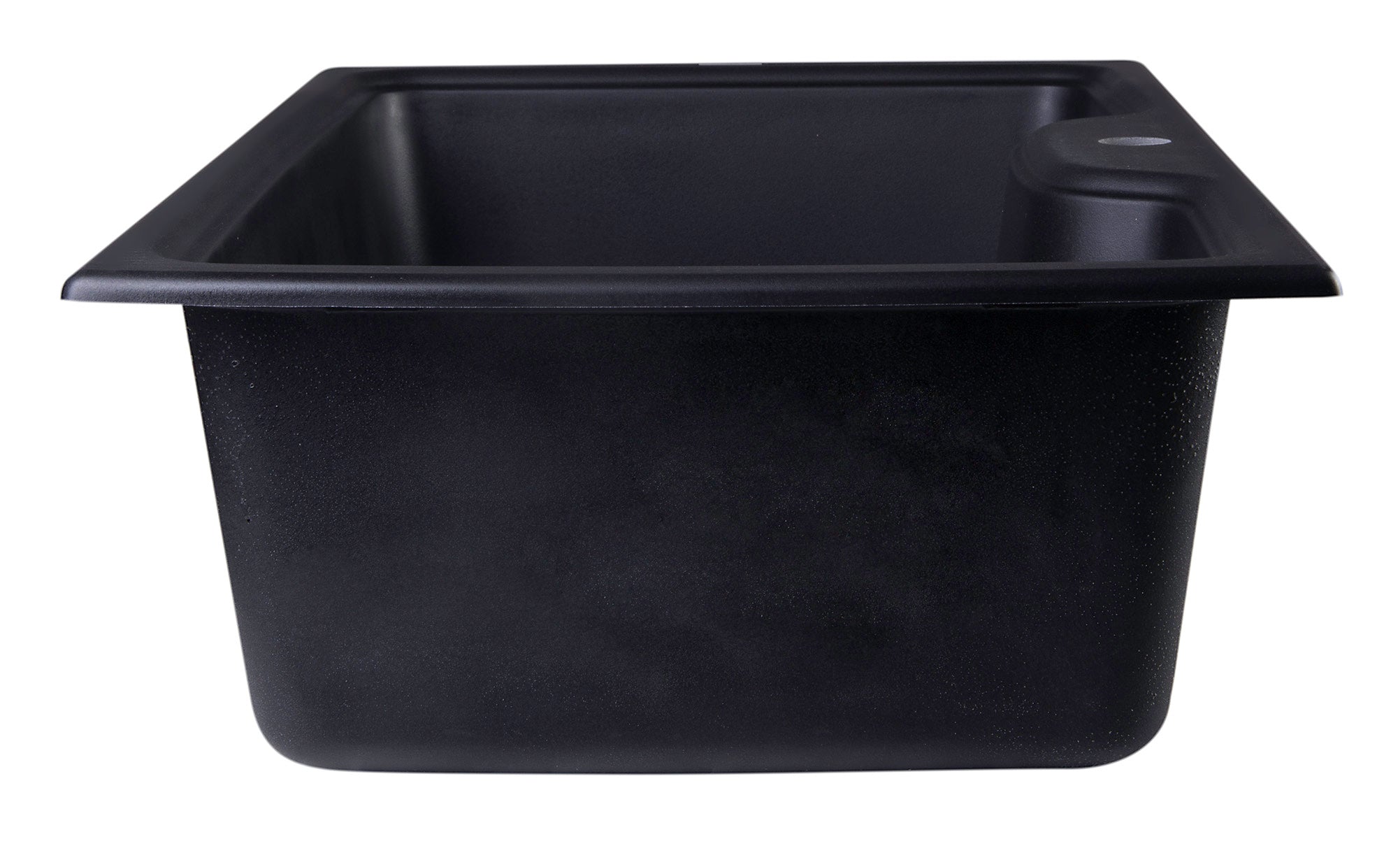 ALFI Black 35" Drop-In Single Bowl Granite Composite Kitchen Sink, AB3520DI-BLA
