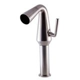 ALFI Brushed Nickel Single Hole Tall Cone Waterfall Bathroom Faucet, AB1792-BN - The Sink Boutique