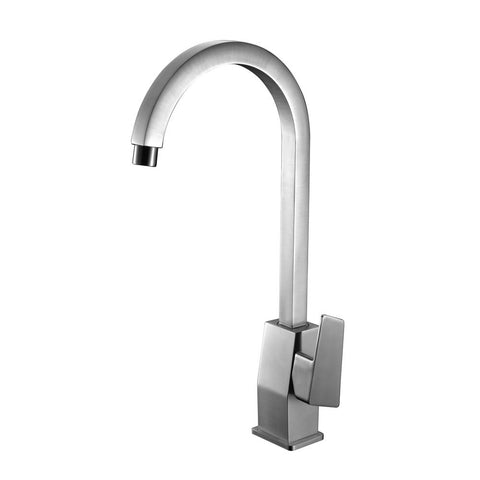 ALFI Brushed Nickel Gooseneck Single Hole Bathroom Faucet, AB3470-BN - The Sink Boutique