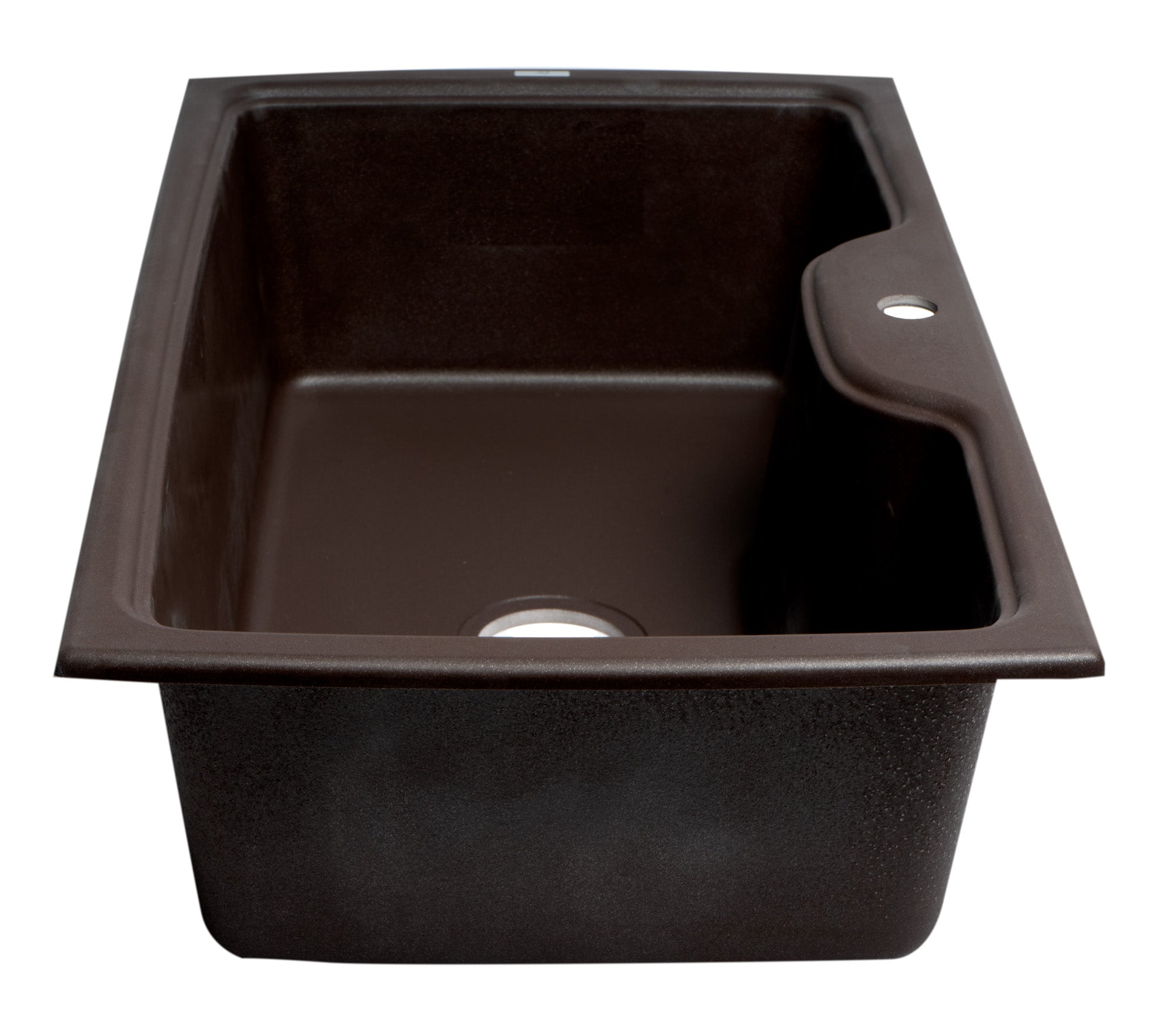 ALFI Chocolate 35" Drop-In Single Bowl Granite Composite Kitchen Sink, AB3520DI-C